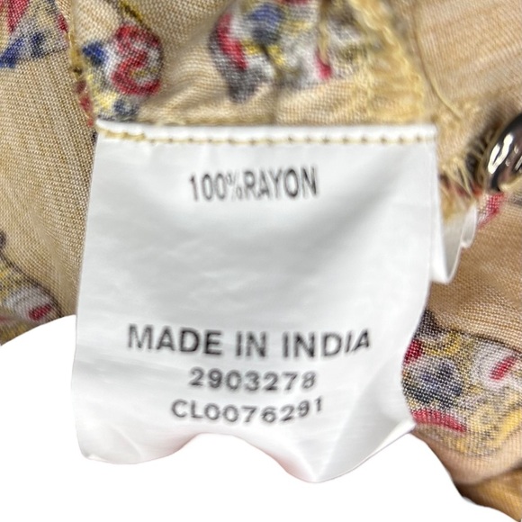 Wayward Fancies Eshakti Pleated Beige Tunic Disguise Print Women’s Size 2X-22W - Picture 6 of 10